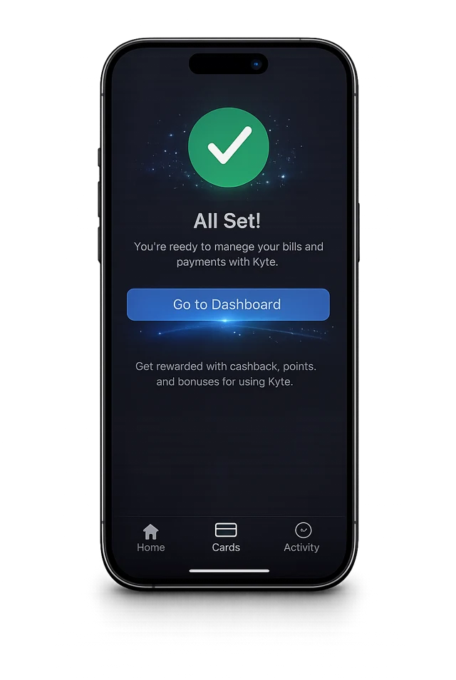 Kyte Pay screen